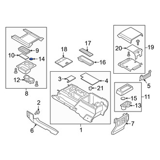 Ford OE - Rear Console Mat