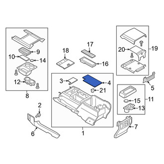 Ford OE - Rear Console Mat