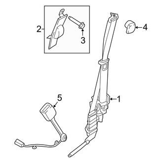 Ford OE - Restraint Systems - Front Seat Belts (Bucket Seat), (SuperCab)