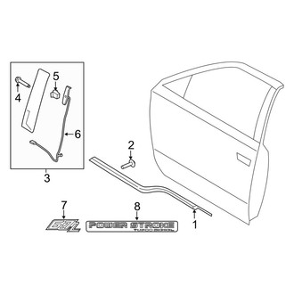 Ford OE - Front Door - Exterior Trim (Crew Cab)