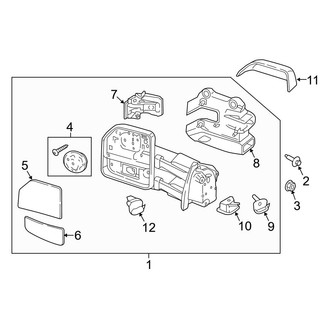 Ford OE - Front Door - Outside Mirrors (Manual Telescoping Power), (Crew Cab)