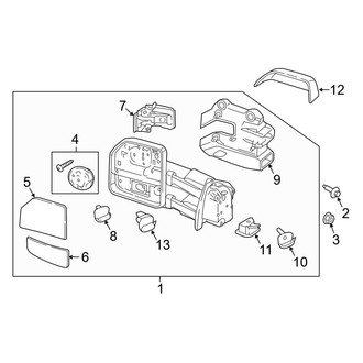 Ford OE - Front Door - Outside Mirrors (Power Telescoping), (Crew Cab)