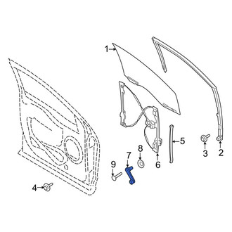 Ford OE - Rear Window Crank Handle