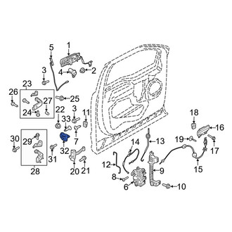 Ford OE - Rear Door Lock Striker Plate