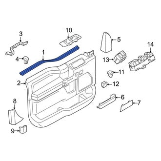 Ford OE - Front Right Inner Door Window Belt Weatherstrip