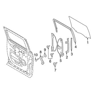 Ford OE - Rear Door - Glass & Hardware