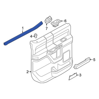 Ford OE - Rear Left Inner Door Window Belt Weatherstrip
