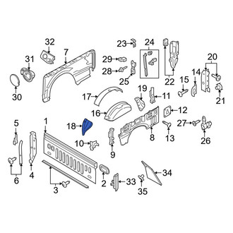Ford OE - Front Left Wheel Housing Bracket
