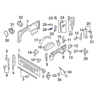 Ford OE - Rear Tailgate Striker Plate