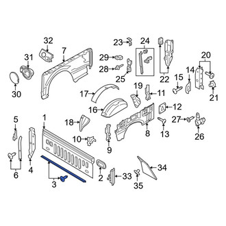 Ford OE - Rear Truck Bed Panel Seal