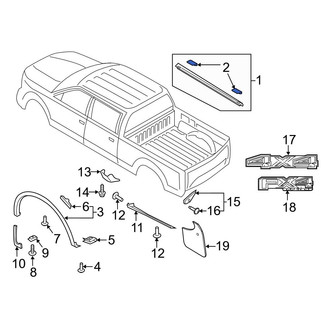 Ford OE - Truck Bed Molding Cap