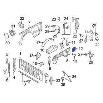 Ford OE - Rear Truck Bed Panel Reinforcement