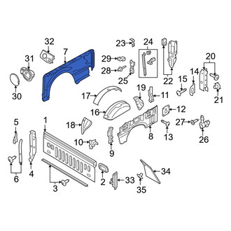Ford OE - Rear Forward Truck Bed Panel