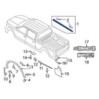 Ford OE - Rear Left Upper Truck Bed Molding