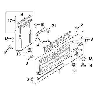 Ford OE - Tail Gate (With Flex Step), (Crew Cab)