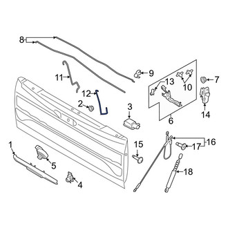 Ford OE - Rear Tailgate Latch Rod