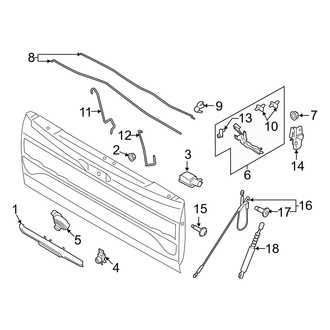 Ford OE - Tail Gate - Lock & Hardware