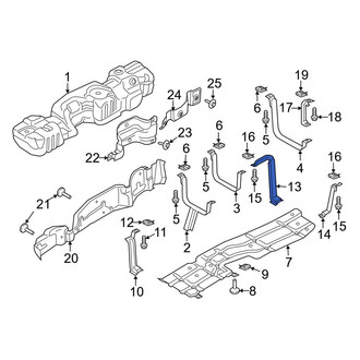Ford OE - Rear Left Fuel Tank Skid Plate Bracket