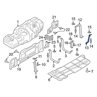 Ford OE - Rear Left Fuel Tank Skid Plate Bracket