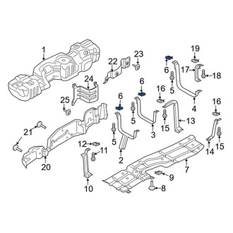 Ford OE - Front Right Fuel Tank Strap Nut