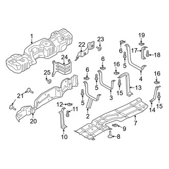 Ford OE - Fuel System Components (Tank & Brackets), (Crew Cab 6.7L)