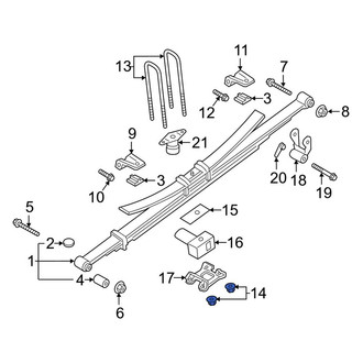 Ford OE - Leaf Spring Nut
