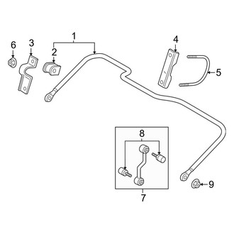 Ford OE - Rear Suspension - Stabilizer Bar & Components (Crew Cab)