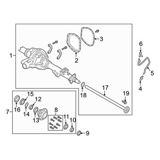 Ford OE - Rear Suspension - Rear Axle (W/O Dual Rear Wheels)