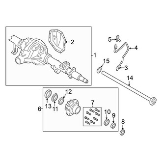 Ford OE - Rear Suspension - Rear Axle (King Ranch / Lariat / Platinum / XLT Crew Cab)