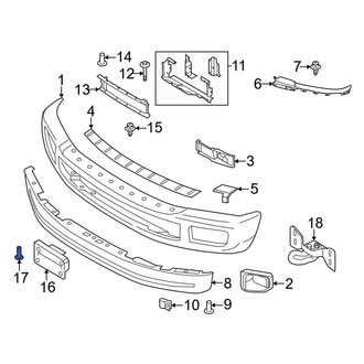 Ford OE - Bumper Cover Spacer Panel Clip