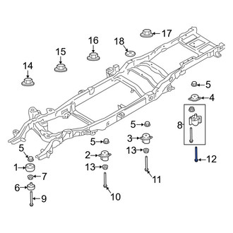 Ford OE - Rear Body Mount Cushion Bolt