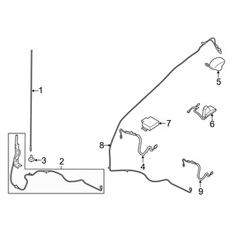 Ford OE - Electrical - Antenna (With Sync)
