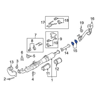 Ford OE - Rear Exhaust Pipe Flange Gasket