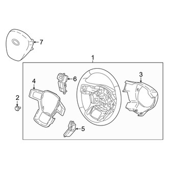 Ford OE - Steering Wheel & Trim (Leather), (Lariat / Limited / Platinum / XL / XLT)