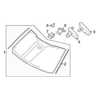 Ford OE - Windshield - Glass