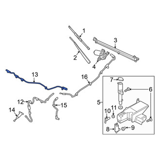 Ford OE - Front Headlight Washer Hose