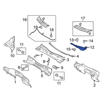 Ford OE - Left Cowl Extension