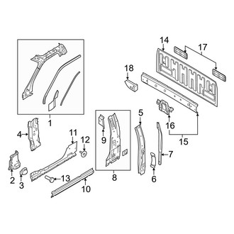Ford OE - Cab - Back Panel (Regular Cab), (Regular Cab)