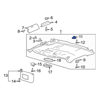 Ford OE - Right Headliner Spacer