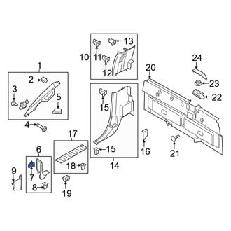 Ford OE - Roof Opening Trim Clip