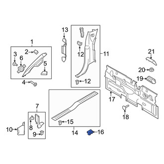 Ford OE - Door Sill Plate Clip