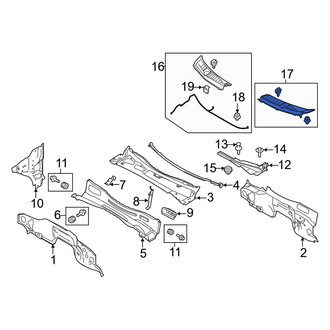Ford OE - Front Left Cowl Cover