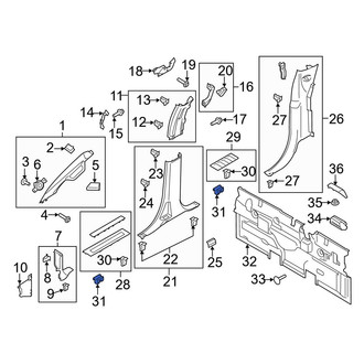 Ford OE - Door Sill Plate Clip