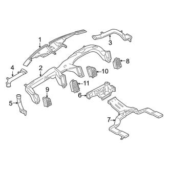 Ford OE - Instrument Panel - Ducts (W/O Flow Through Console)