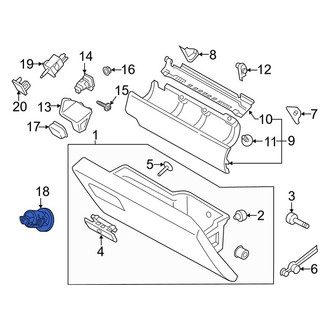 Ford OE - Front Glove Box Lock Kit