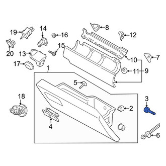 Ford OE - Front Glove Box Door Hinge Pin