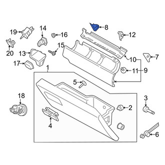 Ford OE - Front Left Lower Glove Box Door Striker
