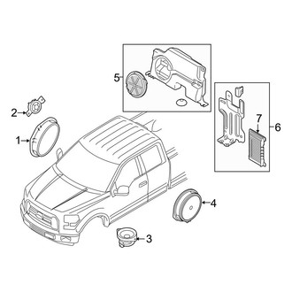 Ford OE - Instrument Panel - Sound System (Speakers), (SuperCab)