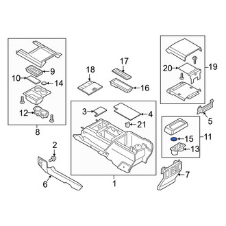 Ford OE - Rear Console Mat