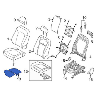 Ford OE - Front Lower Seat Heater Pad